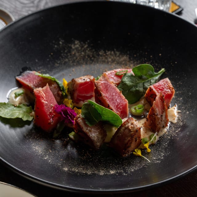 Seared Black Pepper Tuna.