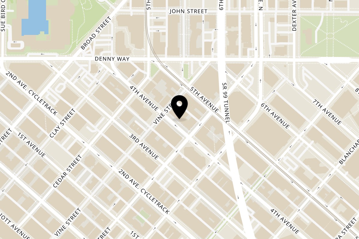 Map showing the location of Ti22 on 2510 4th Ave in Seattle